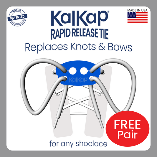 FREE pair KalKap RAPID RELEASE TIE For Shoelaces